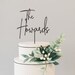 Rustic Wedding Cake Topper / Custom Script Cake Toppers for Wedding / Personalized Wedding Cake Topper /  Mr and Mrs Cake Toppers -by TOA 