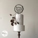 Personalized Wedding Cake Topper With Rustic Wreath / Anniversary Cake Topper / Date Cake Topper/ Custom Boho Floral Cake Topper - by TOA