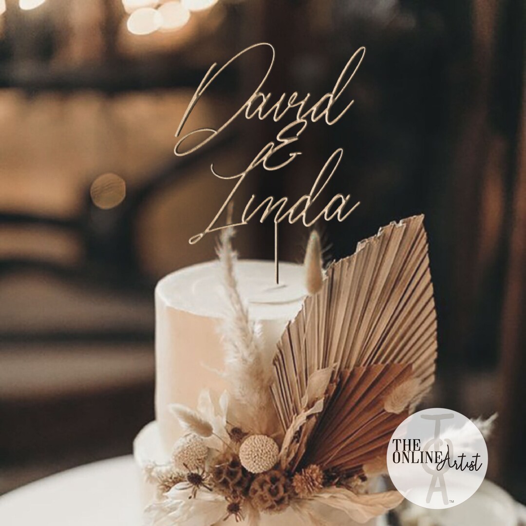Personalized Couple's Names Wedding Cake Topper / Wedding Etsy