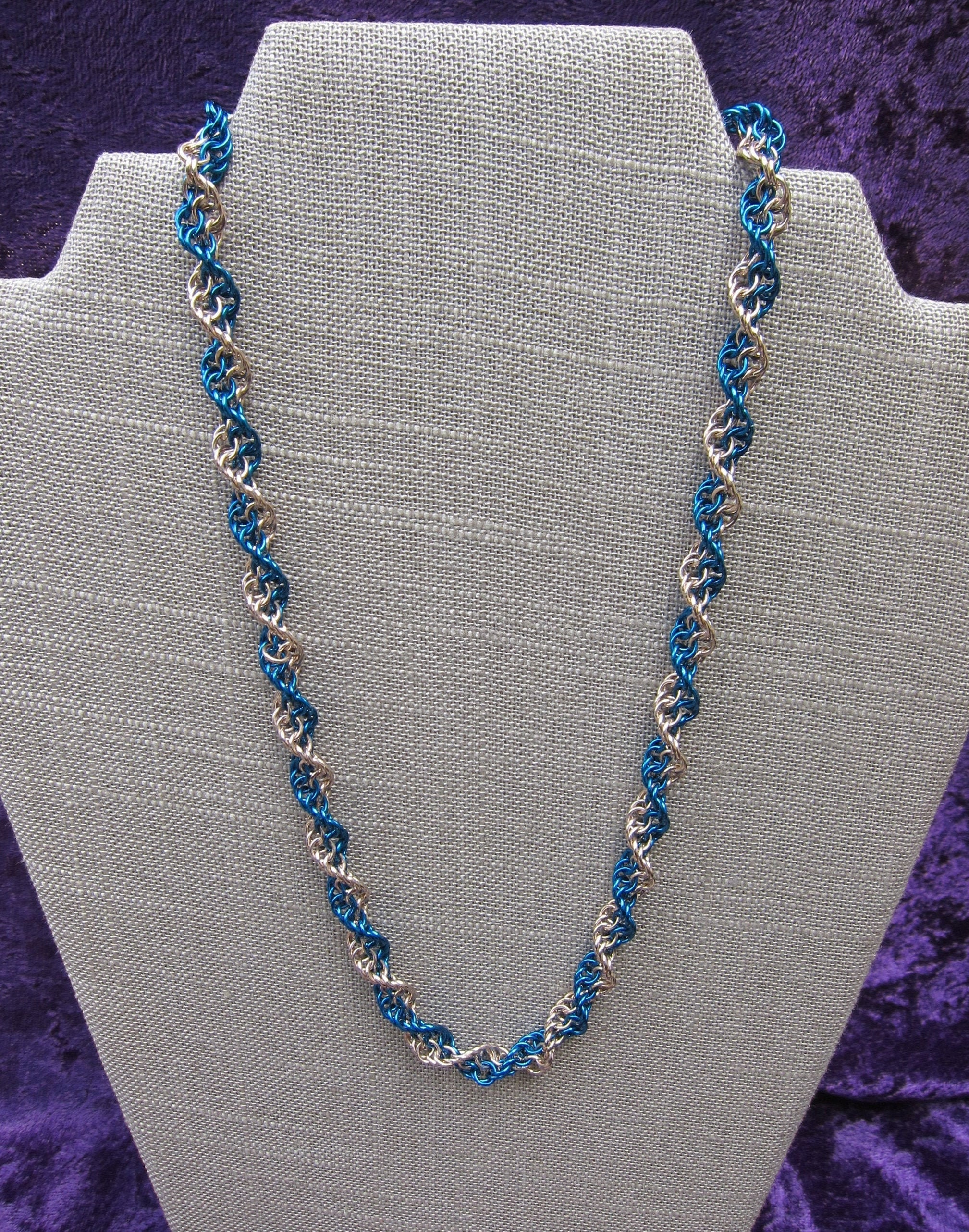 Rope Spiral Necklace Handmade Chain 18inch Toggle Chain Etsy