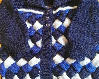 Handmade knitted child's cardigan