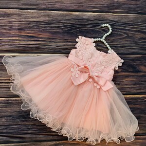 Lovely Baby Girl Elegant Soft Puffy Pink Tutu Dress image 5