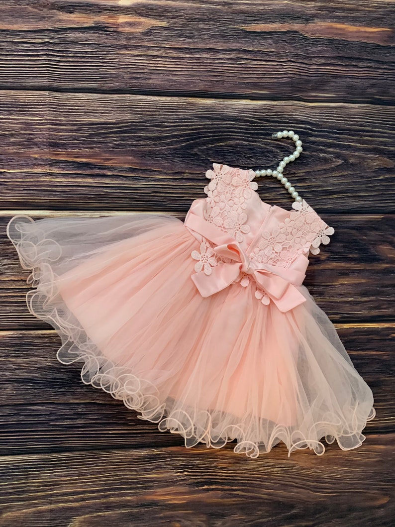 Lovely Baby Girl Elegant Soft Puffy Pink Tutu Dress image 5