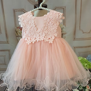 Lovely Baby Girl Elegant Soft Puffy Pink Tutu Dress image 2