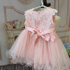 Lovely Baby Girl Elegant Soft Puffy Pink Tutu Dress image 1