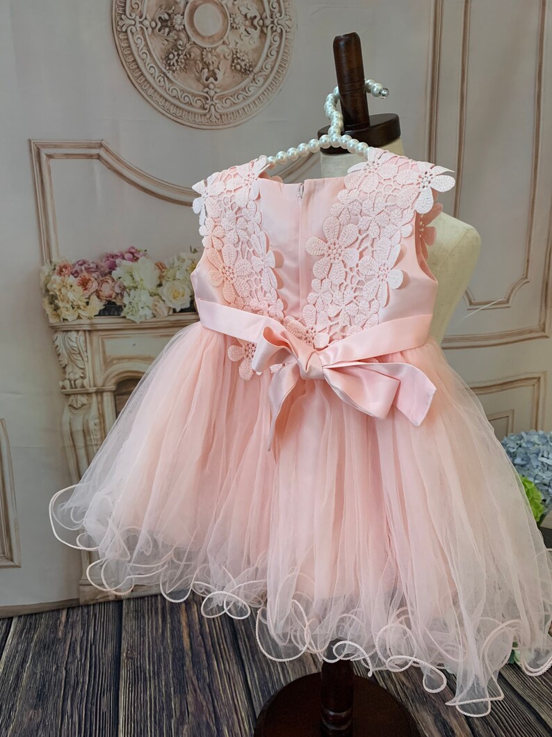 Lovely Baby Girl Elegant Soft Puffy Pink Tutu Dress image 1