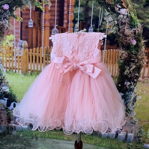 Lovely Baby Girl Elegant Soft Puffy Pink Tutu Dress image 9