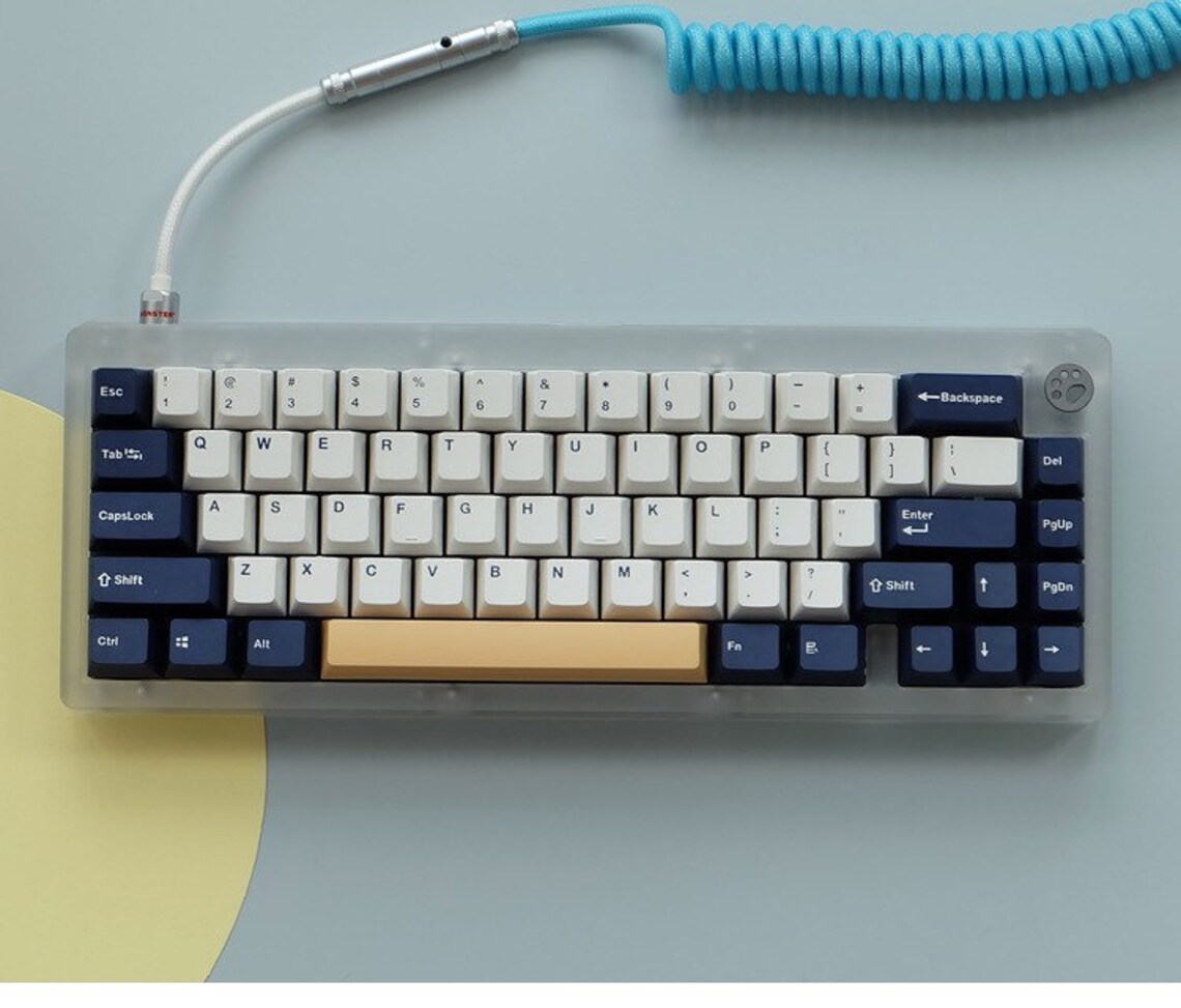 Dark blue & Yellow keycap set OEM keycap Cherry keycap Etsy