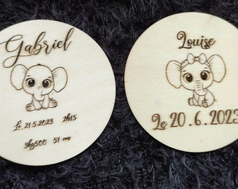 Prénom Carte naissance bébé personnalisée en bois ... Carte bienvenue bébé, Souvenir de naissance, Cadeau de Naissance, cadeau bébé.