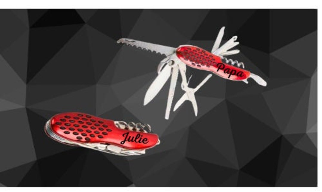 Personalized Swiss Army Knife. Multifunction Knife, Corkscrew