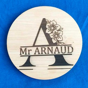 Pannello porta in legno, targhetta personalizzata per porta, nome personalizzato, logo personalizzato, nome personalizzato. immagine 2