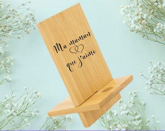 Personalized phone holder, Holders and docking stations, Wedding, Mother's Day, Father's Day, gift, birthday,