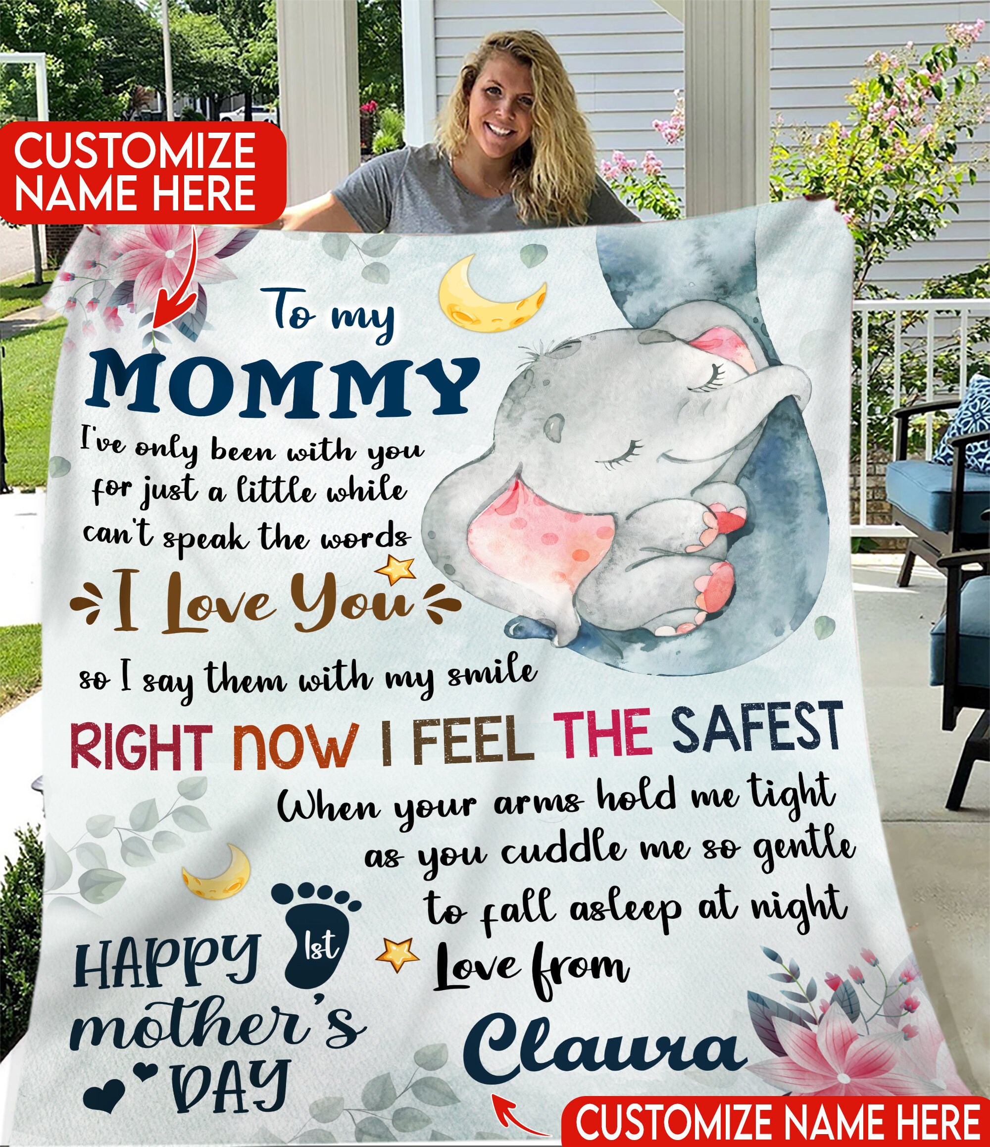 To my mom Blanket Blanket Personalization Blanket Gift Etsy