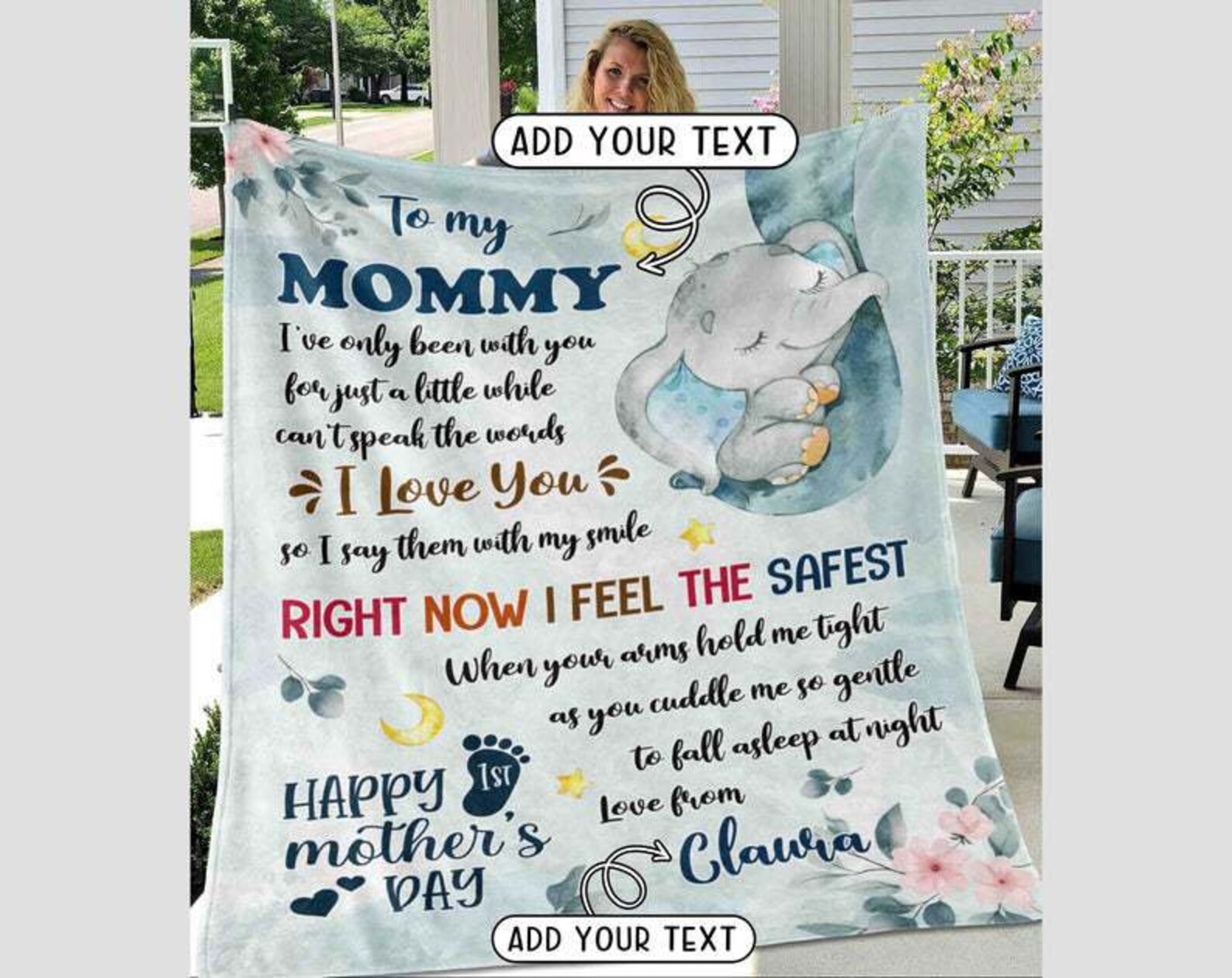 To my mom Blanket Blanket Personalization Blanket Gift Etsy