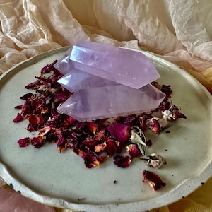 Rose Quartz Healing Double Pointed Crystal