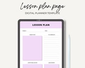 Pink Teacher Lesson Planner Page - Printable Digital Download for Organized Teaching