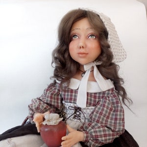 Author&#39;s doll, art doll, unique handmade doll, polymer clay doll, collectible doll