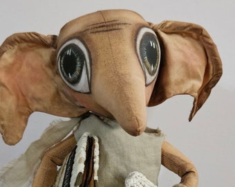 dobby the house elf, dobby textile doll, dobby doll, dobby toy, dobby