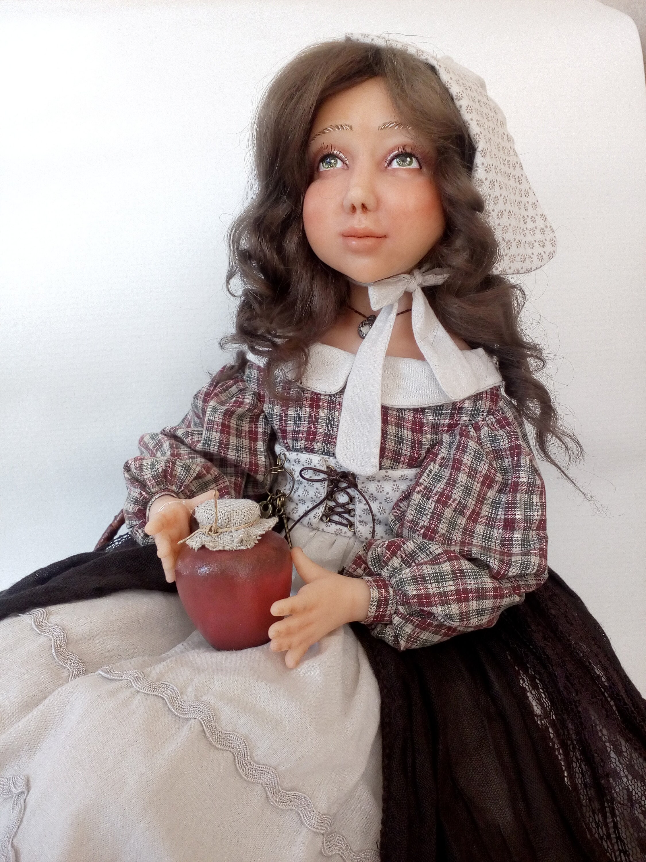 Author's doll, art doll, unique handmade doll, polymer clay doll, collectible doll