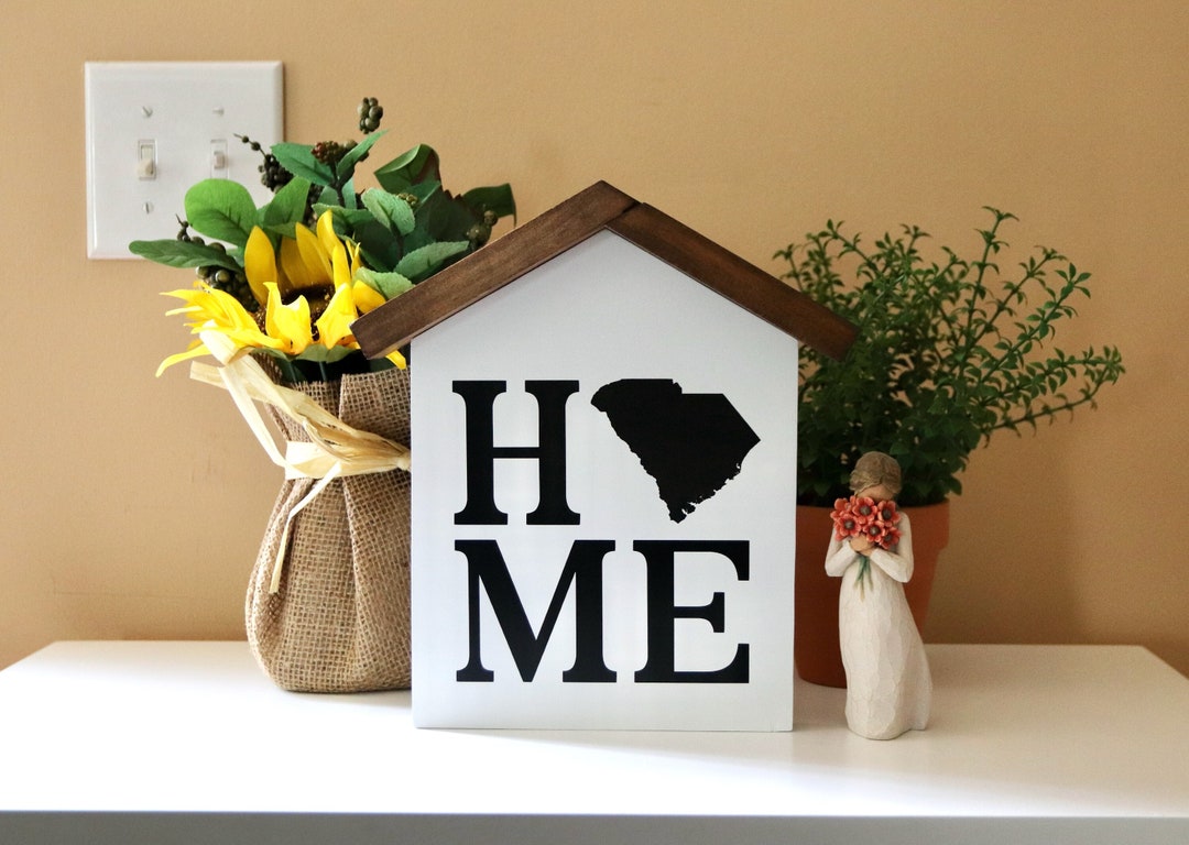 Home State Sign SC Home Sign South Carolina Home Decor Etsy