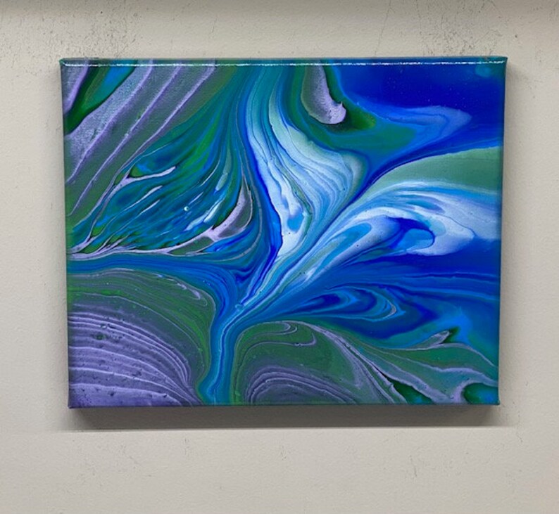 Acrylic Pour Painting Acrylic Art 8x10 Wall Art Abstract Painting