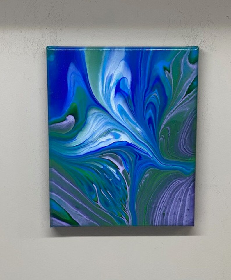 Acrylic Pour Painting Acrylic Art 8x10 Wall Art Abstract Painting