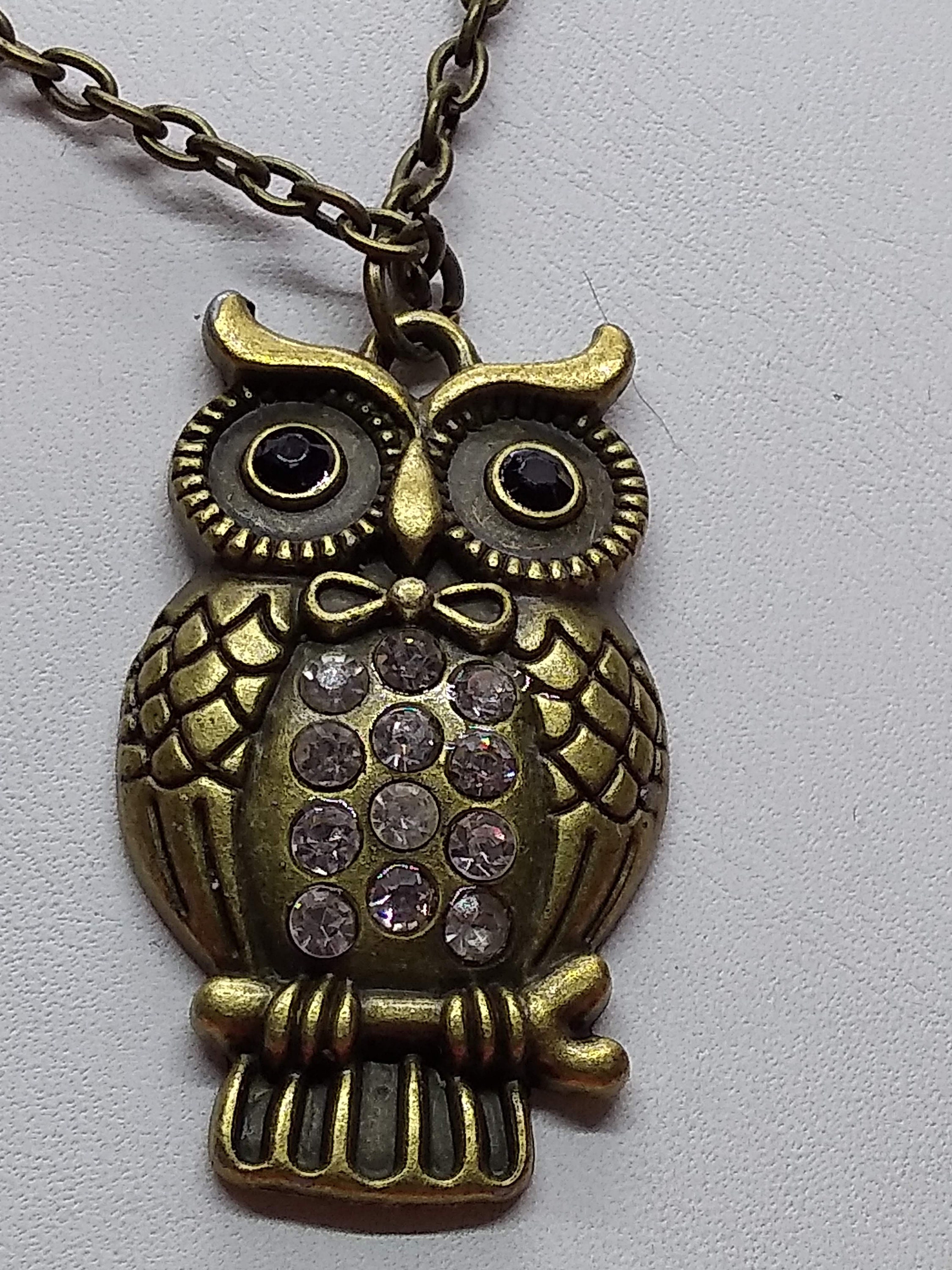 Owl Pendant Necklace Etsy