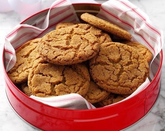 Ginger Molasses Cookies/Gingersnaps (Dozen), Soft Ginger Molasses Cookies, Soft Molasses Cookies, Thank you gift, Birthday gift
