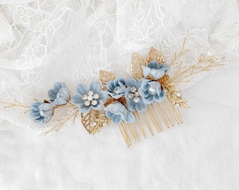 Accessoires pour cheveux de mariée Quelque chose de bleu coiffure de mariage fleurs en tissu, bijoux de mariée, accessoires de mariée cadeaux, cérémonie de mariage, adieu enterrement de vie de jeune fille