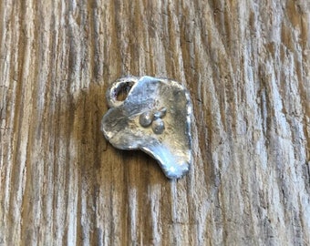 Special silver pendant blossom handmade