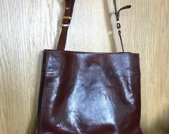 Shoulder Bag of the Brand Cappelletti Italy Made of Buttery Soft Brown Leather Vintage Etsy