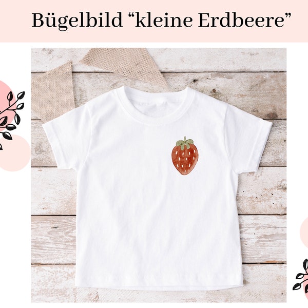 Bügelbilder für Kinder | Bügelmotiv für Kinder | Bügelmotiv | Bügelapplikation | Aufbügelbild | Baby Bügelbild | Bügelbild Erdbeere