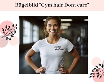 Bügelbild Gym – Fitness Zitat Bügeltransfer für T-Shirts, Hoodies, Sporttaschen, DIY Fitness Kleidung, Geschenk für Sportbegeisterte