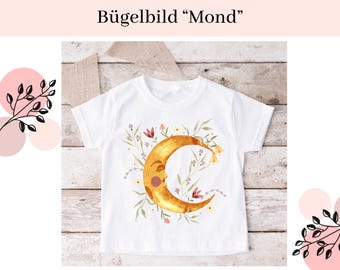 Bügelbilder für Kinder | Bügelmotiv für Kinder | Bügelmotiv | Bügelapplikation | Aufbügelbild | Bügelbild Mond | Kleinkind Bügelbild