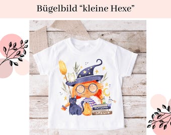 Bügelbilder für Kinder | Bügelmotiv für Kinder | Bügelmotiv | Bügelapplikation | Aufbügelbild | Bügelbild Hexe | kleine Hexe | little Witch