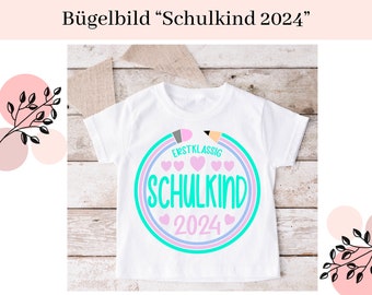 Bügelbild Schulkind | Bügelbild Schulkind 2024 | Schulkind 2024 | Schulstart | DIY Schulkind | Schultüte | Einschulung 2024 | Einschulung