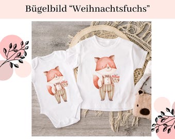 Bügelbilder für Kinder | Bügelmotiv für Kinder | Bügelmotiv | Aufbügelbild | Bügelbild Weihnachten | Bügelbild Fuchs | Weihnachten
