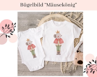 Bügelbilder für Kinder | Bügelmotiv für Kinder | Bügelmotiv | Aufbügelbild | Bügelbild Weihnachten | Bügelbild Mäusekönig | Weihnachten