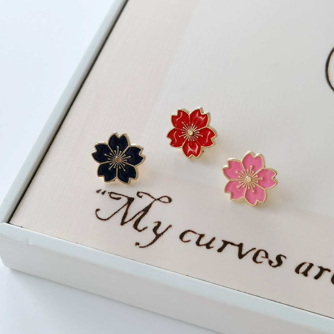 Sakura Pin Flower Pin Badge Cartoon Pin Kawaii Pins Funny Etsy