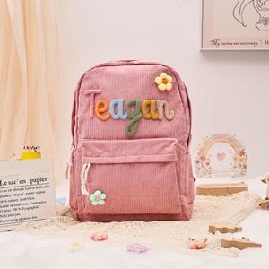 Mochila infantil personalizada con nombre, mochila escolar para niños pequeños, mochila preescolar, bonitos regalos de cumpleaños para niños, regalos para niñas y niños, regreso a clases.