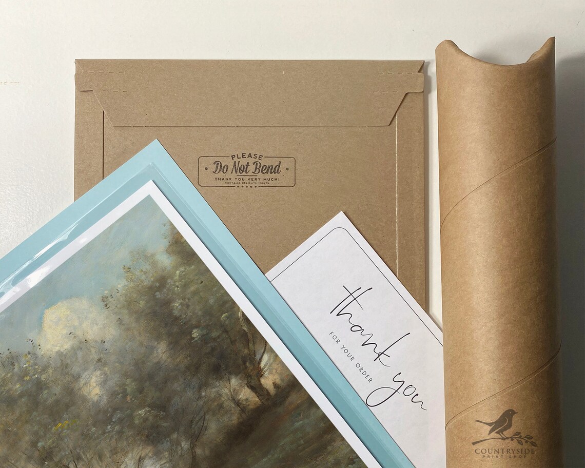 Landscape Painting Fine Art Archival Paper Print Vintage | Etsy