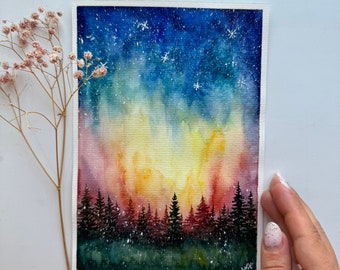 額入り水彩画 星空のシーソー 1138 il_340x270.6171109433_gyvb.jpg