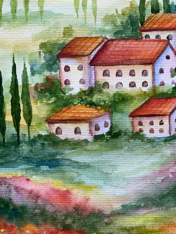 Daniel NG 油絵 (River Village Tuscany) il_1080xN.4200484070_7dao.jpg