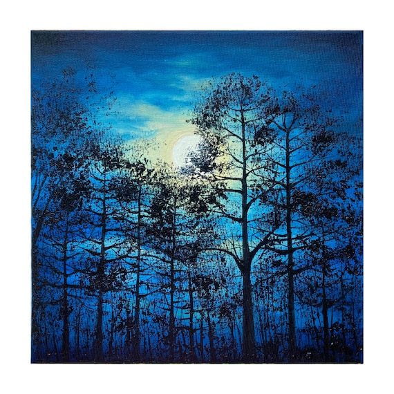 Moonlight 月の絵画　キャンバス　原画 Moonlight 月の絵画 キャンバス 原画 Moonlight 月の絵画