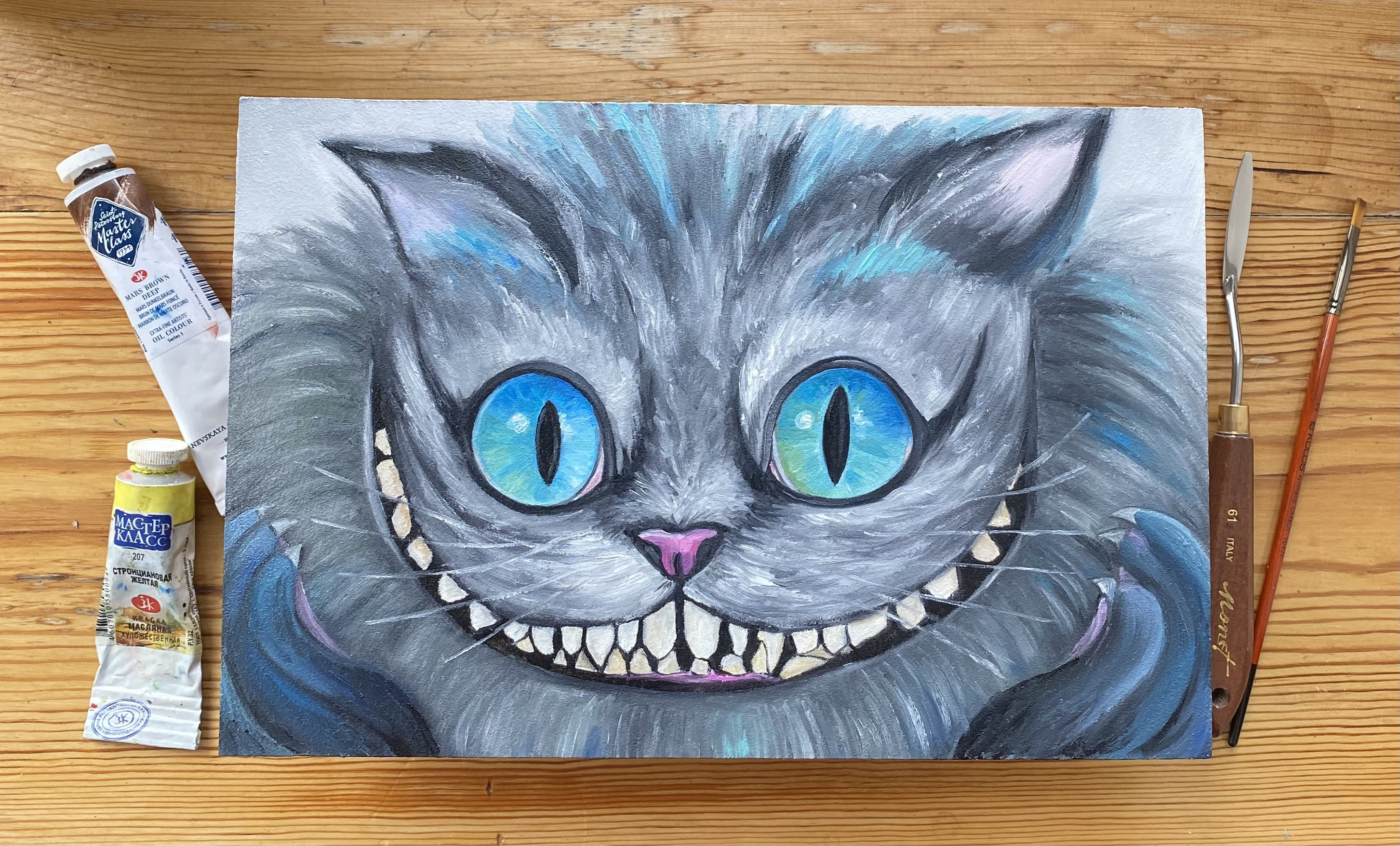 チェシャ猫の絵画、不思議の国のアリス オリジナルアート