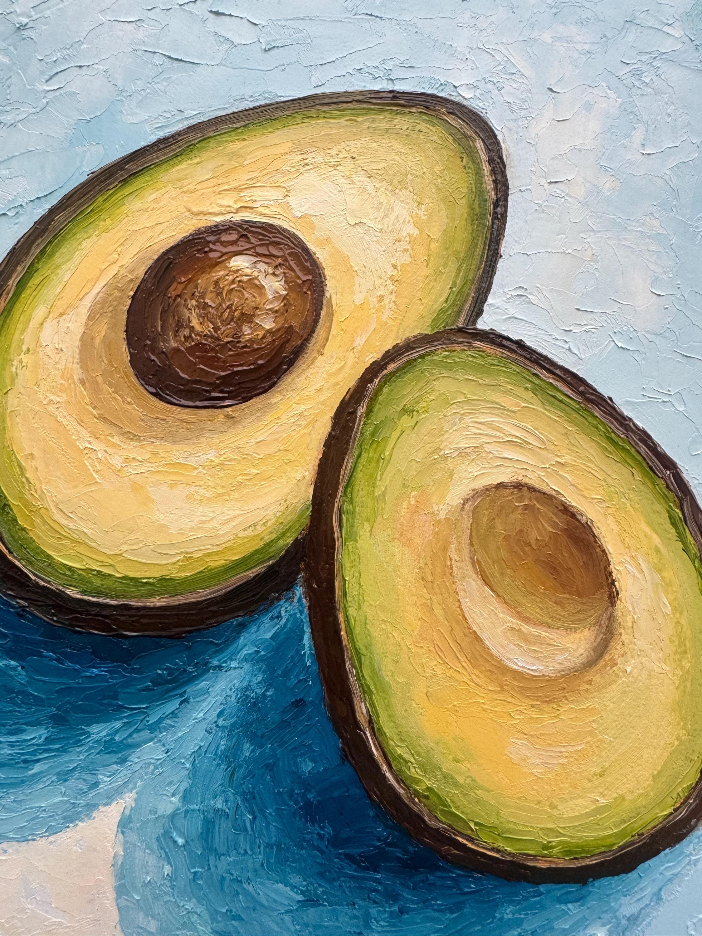【再入荷】 フルーツ アボカドの絵画 オリジナルアート アボカド 静物画 絵画