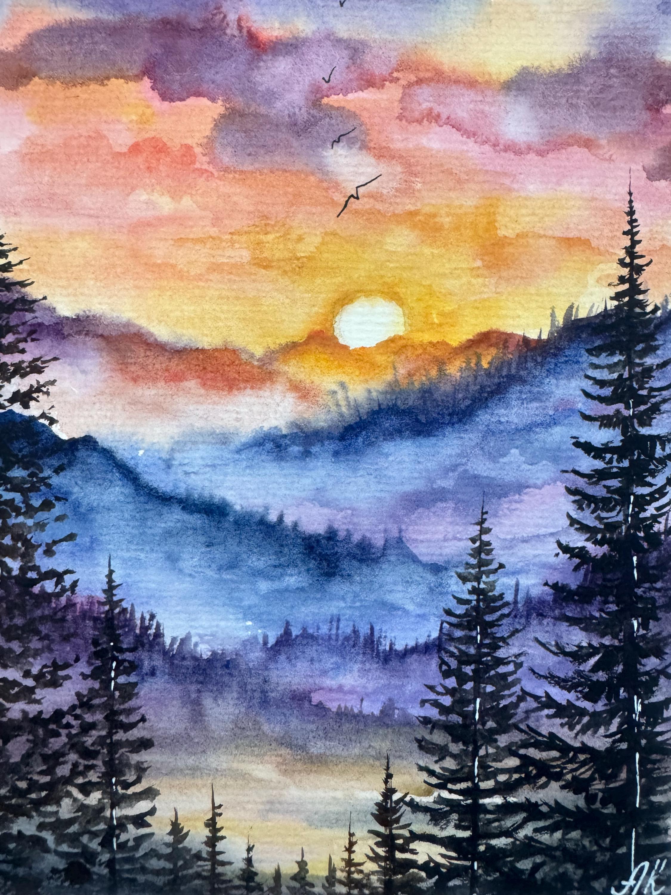 【水彩画】三水公平/ヒマラヤ/ネパール/真作/絵画/額付き/山脈/山 水彩画】三水公平/ヒマラヤ/ネパール/真作/絵画/額付き/山脈/山