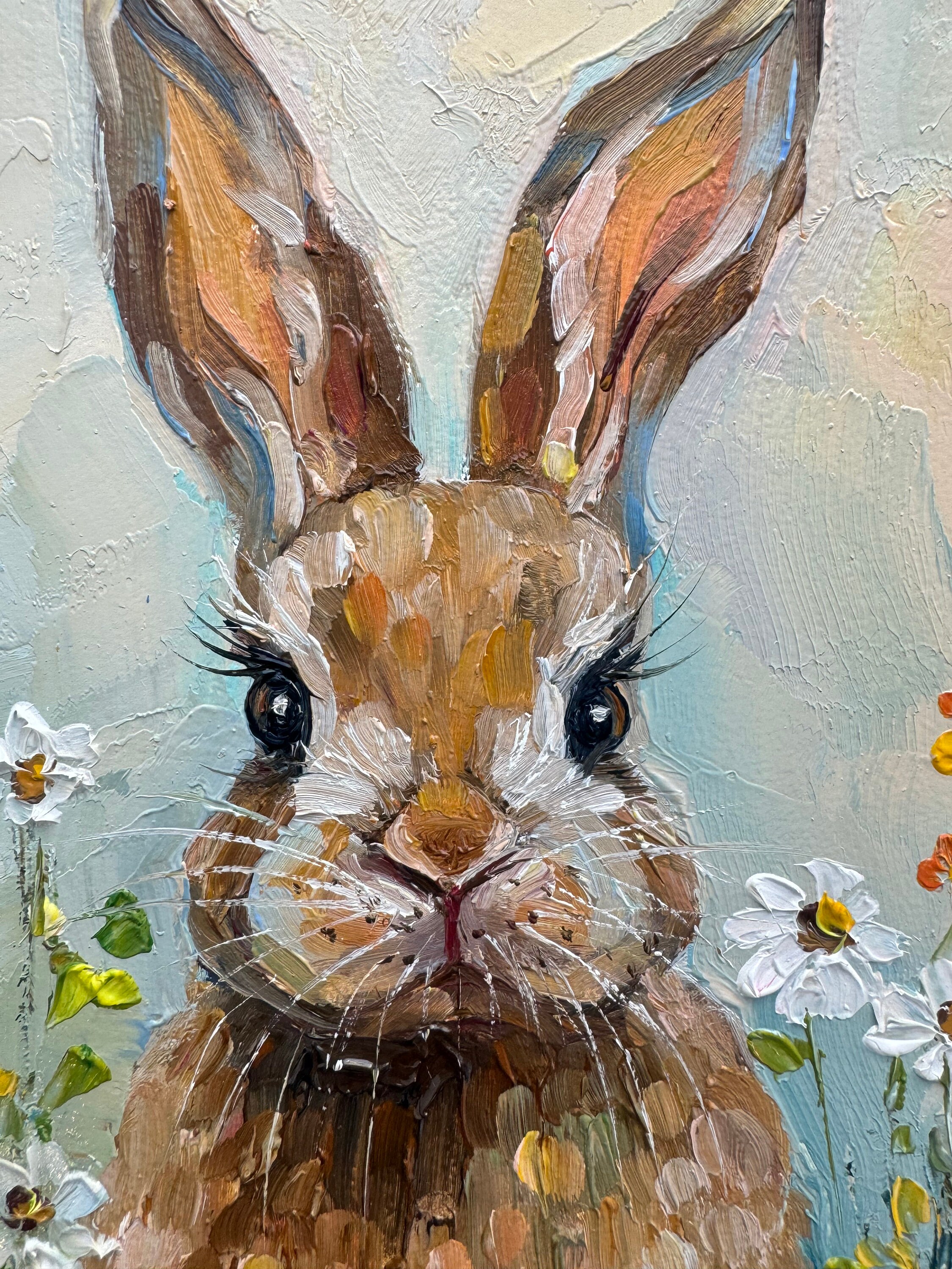 ★Original ART  ‘RABBIT' Rabbit Painting Bunny Original Art Bunny Wall Art Rabbit