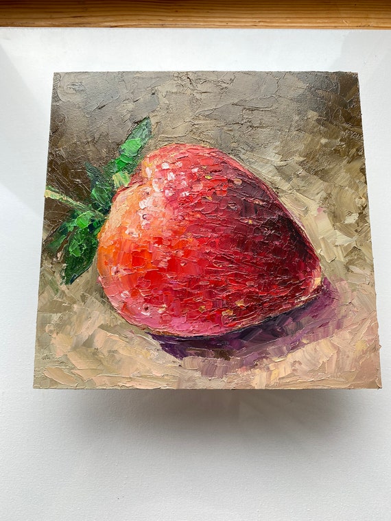 絵画インテリア 額付(黒) 油絵 uF6-061304 静物 フルーツ