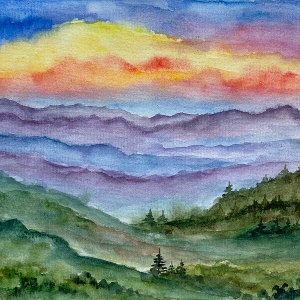 Smoky Mountain Art Etsy